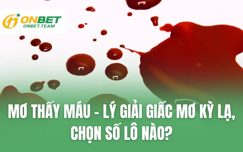 Mơ thấy Máu - Lý Giải Giấc Mơ Kỳ Lạ, Chọn Số Lô Nào?